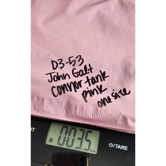 John Galt Womens Connor Tank One Size Pink Mauve Ribbed Layering Trendy Brandi - Picture 7 of 7